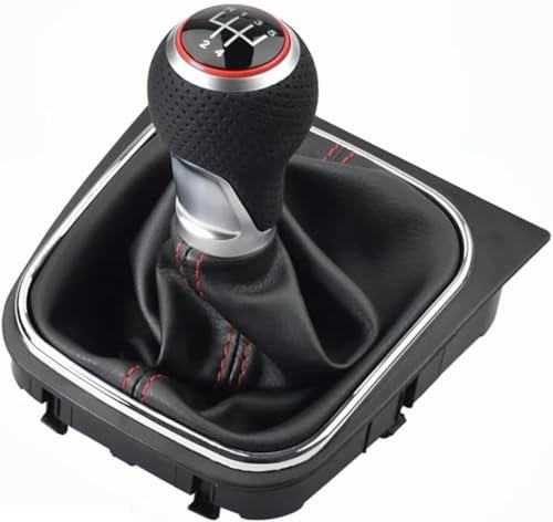 JQHXFDC Palanca de Cambios para Coche Balonmano - para Seat para Leon MK1 Pomo de Palanca de Cambios para Coche Palanca de Cambios de Cuero