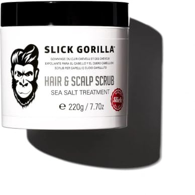 Slick Gorilla gommage cuir chevelu au sel marin exfolie cheveux gras et résidus nettoie en profondeur élimine impuretés soin détox pour racines fraîches et cheveux sains au quotidien