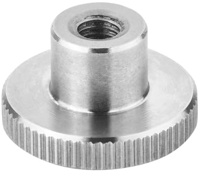SOTOOLS 10 x Rändelmutter M5, Edelstahl SS304, DIN 466, Ø 20 mm | Rändelmutter/Rändelschraube, hohe Form, für Maschinenbau, Höhe 11,5 mm, Edelstahl V2A.