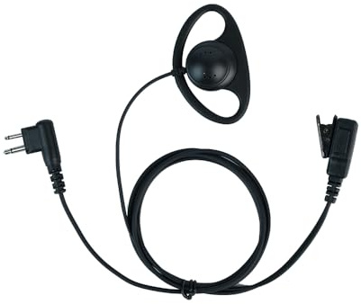 Earpiece Headset Compatible with Motorola CP040 2 Way Radio Wakie Talkie | D-shape,with PTT Mic Push To Talk for CP140, CP160, CP180