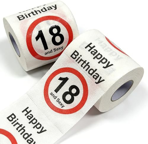 2 Rouleaux Papier Toilette D'Anniversaire Drôle, Papier Toilette Amusant,Papier Toilette Décoration D'Anniversaire,Décorations de Fête d'Anniversaire,Cadeaux Blagues