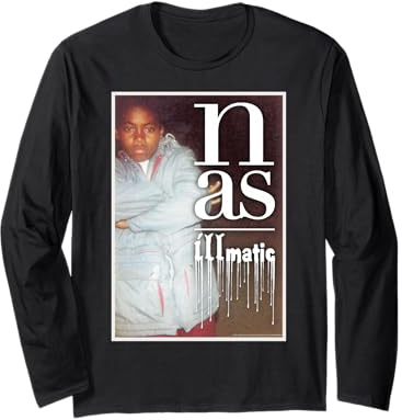 Ufficiale Nas Illmatic Hip-Hop Retro Maglia a Manica