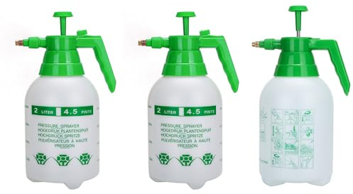 3 Pack 2L Garten Drucksprüher Handpumpe Pflanzensprühflasche