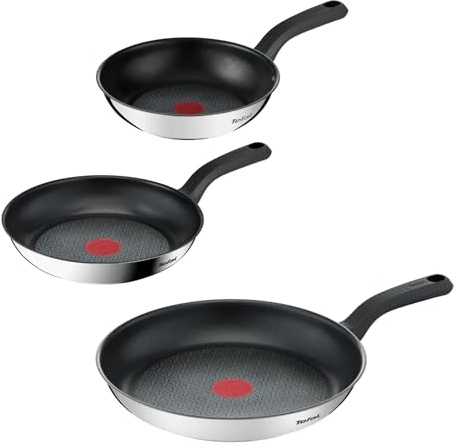 Tefal - Comfort Max Poêle Lot de 3 poêles 20 24 et - 28 cm - Inox