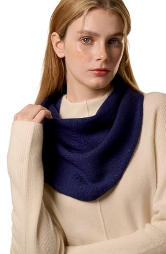 Prettystern Damen Dreieckstuch Kaschmirschal – 30% Kaschmir 70% Wolle – Modisches Strick-Halstuch & Schultertuch für Frühling & Herbst