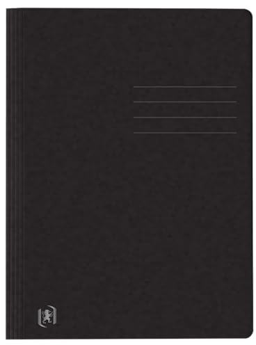 Top File + A4 Schnellhefter beidseitiges Beschriftungsfeld (schwarz, 5er Pack, Top File + Oxford)