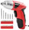 Hi-Spec Mini Atornillador Electrico Inalambrico Rojo de 3.6v. con Juego de Brocas y 20 Accesorios para Destornillador Inalambrico. Bateria 1300 mAh. Herramientas ideal para Bricolaje