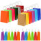 AiYoYo 24 Stück Papier Geschenktüten Bunt Papiertüten Kraftpapier Candy Tüten Partytüten 22x8x16 cm mit Henkel Ideal fur Kindergeburtstag, Babyparty, Hochzeit, Weihnachten (A)
