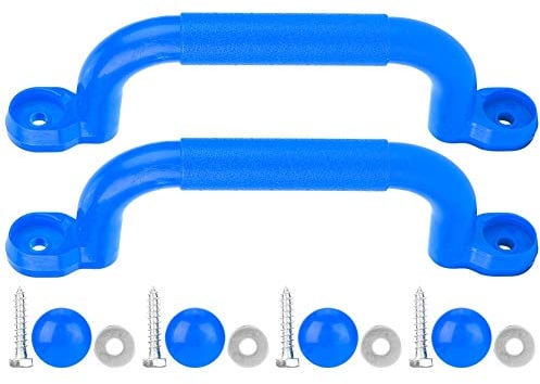 VGEBY Klettergerüst griffe, kunststoff kinder kinderspielplatz sicherheit rutschfeste griff schaukel spielzeug zubehör(Blau)