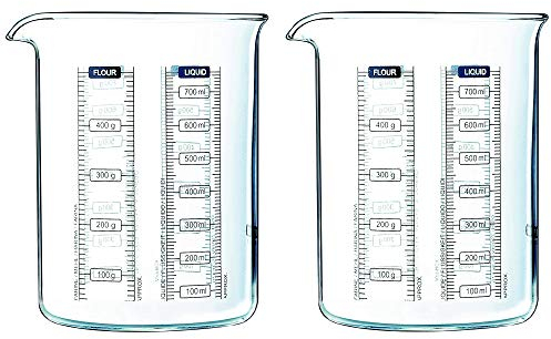 Pyrex Classic Kitchen Lab Measure and Mixing Beaker 500ml Transparent (Pack of 2)