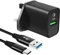 18W Fast Charger Adapter for Samsung Galaxy A31 A72 A32 A33 5G A50 A02S A43 A33,Tab A 10.1 8 2019/10.5 2018,Motorola Moto G10 G30 G9 Play Plus/G8 E7i Power,Quick Charge 3.0 Wall Plug+2M USB C Cable