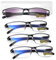 LUFF 4Pcs Anti-Blue-Ray-Lesebrille Tragbare Ultraleichtleser（0.0X）