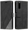 SONWO Hülle für Sony Xperia 5, Premium Leder PU Handyhülle Flip Case Wallet Silikon Bumper Schutzhülle Klapphülle für Sony Xperia 5, Schwarz