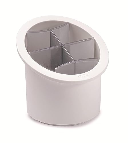Snips Scolaposate con Separatori | Portaposate | Colore Bianco Grigio | Griglia Removibile | Made in Italy | BPA Free | 17 x 16 x 16.5 cm