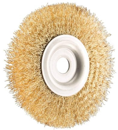OISE ART STORE Trade Shop - Spazzola Circolare 4'' Disco Fili Acciaio 100mm per Smerigliatrice Mola da Banco