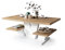All4All Couchtisch Valerio - Wohnzimmertisch - Kaffeetisch – Tisch mit Ablagen - Esszimmertisch - Coffee Table - 110x60cm - 05 - Wotan + Weiß