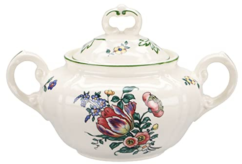 Villeroy & Boch Azucarero grande clásico de cerámica, color crema
