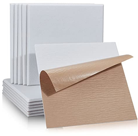 Lot de 12 plaques acoustiques carrées auto-adhésives en forme de I - Isolation phonique haute densité pour murs, plafonds, bois et porte - Panneaux d'isolation acoustique