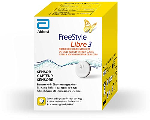FreeStyle Libre 3 - Sensor de diabetes (1 unidad, medidor de glucosa en sangre)
