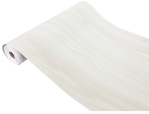 DecoMeister Vinilo Papel Adhesivo Para Muebles Imitacion de Madera Para Cocina Puerta Pared Mesa Lámina Autoadhesiva Decorativa En Rollo Para Forrar 45 x 240 cm Pino Blanco