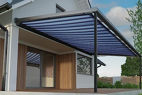Arilco Terrassenüberdachung | Wintergarten | Inklusive Terrassenmarkise | Neu | 12mm VSG-Glas | 7m x 4m