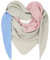 Gloop Damen XXL Strick Dreieck Schal Halstuch Baumwolle Dreieckstuch Musselin Schal ohne Kratze an Haut Made in Italy
