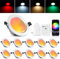 9W RGBWC+CCT LED Einbaustrahler 230V, 10er WiFi Bluetooth LED Einbauleuchten Dimmbar LED Deckenspot Flach Einbauspots Alexa, RGB+2700K-6500K, APP Steuerung, Kompatibel mit Alexa Google Home