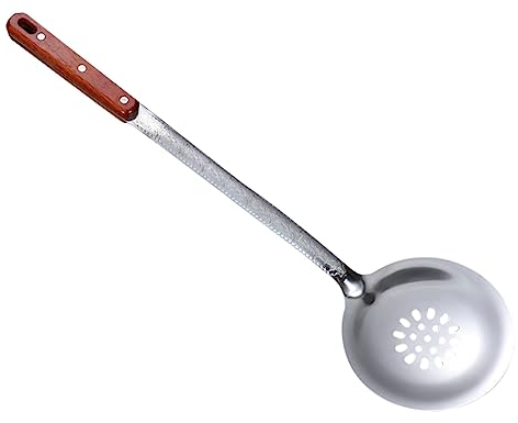 TOPBATHY Pala In Acciaio Utensili Per Wok Cucchiai Di Riso In Acciaio Inox Manico Lungo Cucchiaio Da Wok Pala Da Cucina In Acciaio Inox Antiaderente Cucchiaio Di Riso Cucina Riso Scooper