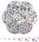 3060PCS Hotfix Strasssteine, Glitzersteine für Textilien, Kristall AB zum Basteln, Kristallsteine zum Kleben 7 Größen 2mm-8.6mm, Rhinestones für Kleidung Schuhe DIY Handwerk Geschenk((Weiß-AB))