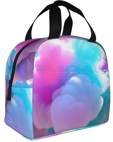 YYHWHJDE Lunchtasche – langlebig, isoliert, tragbar, einfach zu falten, geeignet für Arbeit und Outdoor-Aktivitäten, mit Zuckerwatte