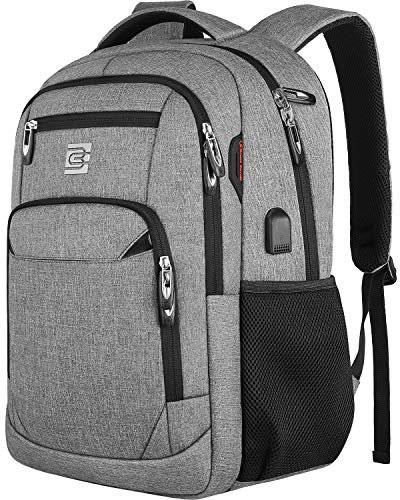 marcello Rucksack Herren, 17,3 Zoll Laptop Rucksäcke mit USB-Ladeanschluss für Arbeit Schule Uni Schulrucksack für Jungen Teenager mit Laptopfach & Anti Diebstahl Tasche