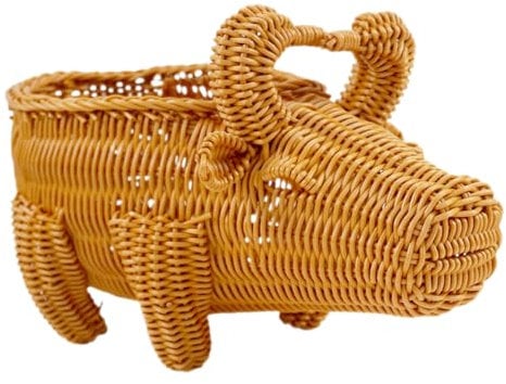 BUGUUYO Aufbewahrungskorb Aufbewahrungskörbe zum Organisieren Kücheneimer Wagen Korb bin Wheelie ablagekörbe kühlkorb einkaufskorb Obstkorb gewebtes Tablett Brotkorb Tablett pp Coffee