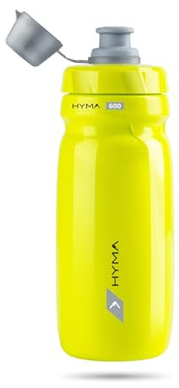 R1 Raceone Borraccia da Bici HYMA con COVER da 600 CC, Colore Lime, Realizzata in Italia