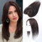 Unipearl Haar Toppers für Frauen Echthaar Braun Clip in Haarteile Echthaar für Dünnes Haar Oberkopf Flauschiger Hair Topper Ohne Pony