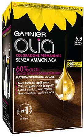 Garnier Olia Colorazione Permanente, 5.3 Castano Dorato - 1 Pacco