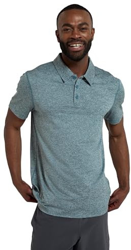 Mountain Warehouse Deuce IsoCool Men’s Short Sleeve Polo | Lightweight & Breathable T-Shirt with UV Protection UPF50+, High-Wicking & Fast-Drying Top with Classic Design, For Summer