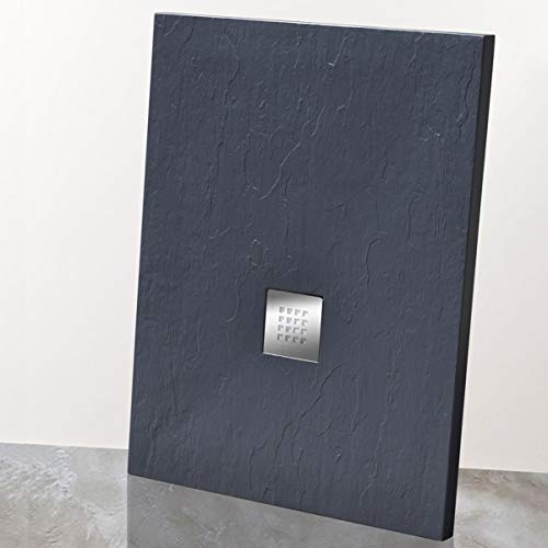Yellowshop Piatto Doccia Marmoresina, 80 x 140 x 3,5 cm, Antracite