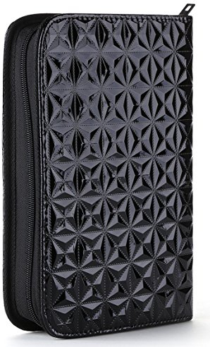 Capiente astuccio portaforbici da parrucchiere e barbiere, in pelle sintetica