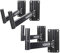 VONYX Speaker Wall Mount Brackets Set of 4 - Adjustable DJ PA Speaker Supports with 35mm Top Hat Fitting, Heavy-Duty Steel, 25kg Load per Bracket for Home & Commercial Installations
