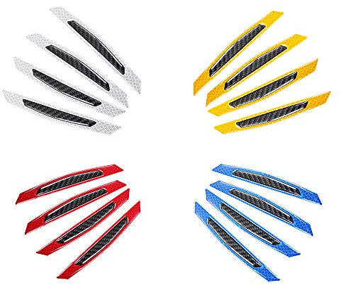 4Pcs/Set Auto Car Door Edge Guard Multi Colors Guards Buffer Trim Molding Protection Strip Scratch Protector Reflective Warning