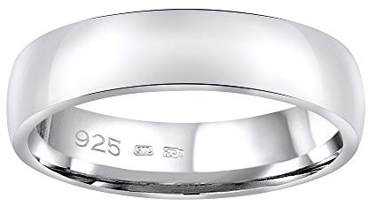 SILVEGO Damen und Herren Ehering aus 925 Sterling Silber POESIA
