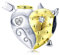 Charm-Anhänger aus 925er Sterlingsilber, Engel- und Teufel, Kristall, kompatibel mit Pandora-Armbändern und Halsketten