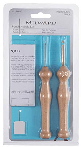 MILWARDS 2519026 Punch Needle Set: Size 9: Regular and Fine, Natural, 9