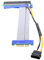 cablecc PCI-E Express 4X auf 16x Flexkabel Extender Konverter Riser Card Adapter mit 4pol Power 15cm