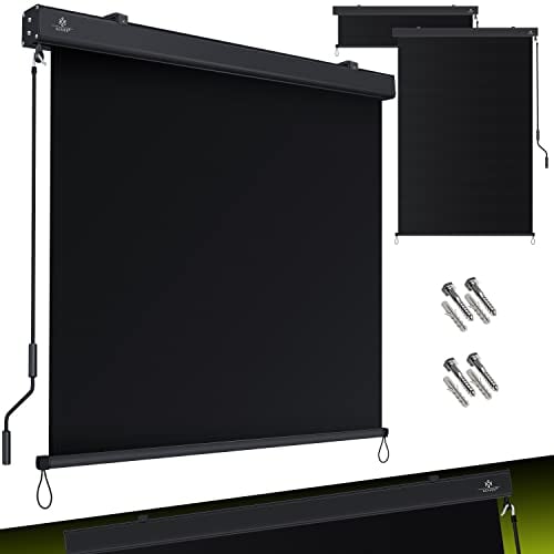KESSER® Tenda da Sole Verticale Tenda a Rullo Verticale per Esterni con meccanismo a manovella Tenda a Rullo per Balcone, ombreggiamento, Protezione Solare, Balcone e terrazza, Antracite, 160 x 250cm