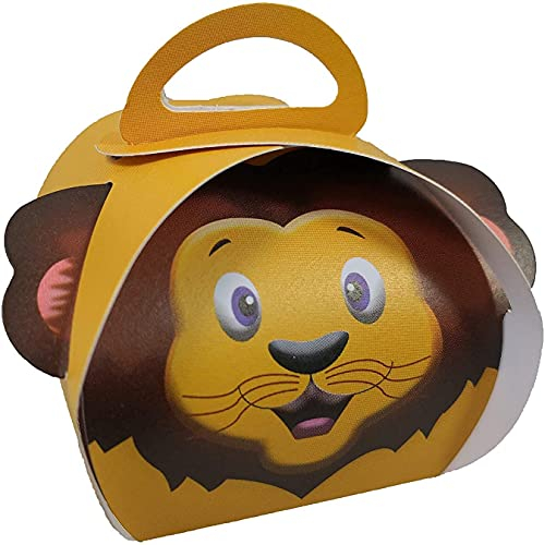 Aurora Store Mix di Scatoline Tema Animali dello Zoo Bomboniera per Confetti 4x4x5 cm Scatola ricordo segnaposto Contenitore Confetti Battesimo Nascita Compleanno (20)