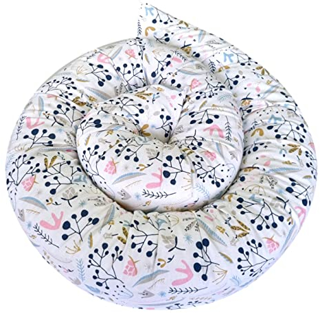 Bebeloo Bettschlange Bettkissen Seitenschläferkissen Nackenrolle Schlafkissen Kuschelschlange Stillkissen Zierkissen Zugluftstopper Body Pillow Baumwolle (Vogelbeere, 250 cm)