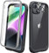 Diaclara Designed for iPhone 14 Plus Case, Full Body Rugged Case with Built-in Touch Sensitive Anti-Scratch Screen Protector, with Camera Lens Protector for iPhone 14 Plus 6.7 (Black)