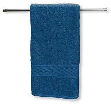 LARA MORADA - Set Asciugamano Telo Doccia in Spugna IDROFILA, Cotone 100%, Tinta Unita, Accessori Bagno 1 Telo Doccia da 90X140cm, 450 Gr/mq Blu