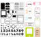 GLOBLELAND Verschiedene Etikettenbox Klare Briefmarken für DIY Scrapbooking Dekor Notizen Zahlen Transparente Silikonstempel zum Erstellen von Karten Fotoalbum Dekor 21x29.7x.3cm